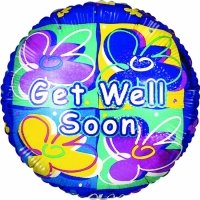 18" Get Well Soon Holographic Flowers