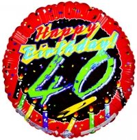 18" Happy 40th Birthday 