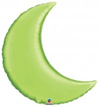 35" Crescent Moon Metallic Green