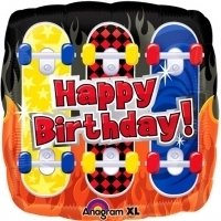  18" Happy Birthday Skateboards XL+ Ribbon