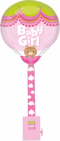 32" Baby Girl Hot Air Balloon