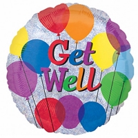 32" Get Well Balloons Holographic 