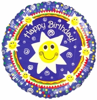 18" Happy Birthday Star Sun