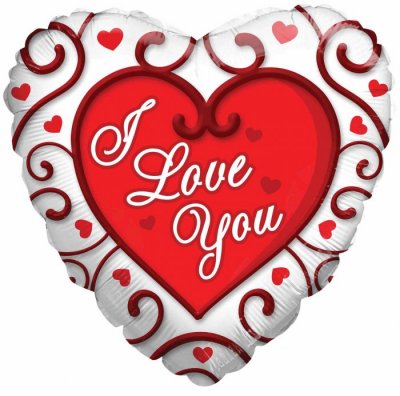 18" I Love You Heart Ornaments