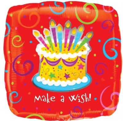32" Birthday Make A Wish Cake