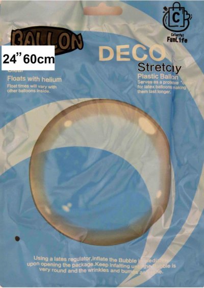 24" Clear Deco Balloon