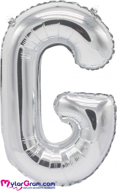 16" Silver Letter G