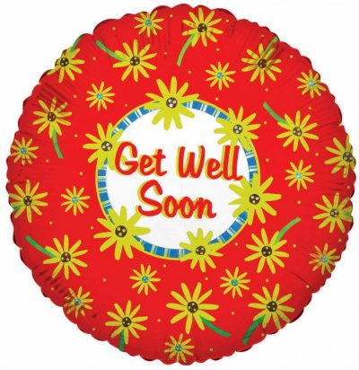 18" Get Well Yellow Flowers 