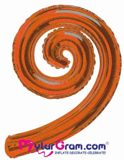 14" Spiral Orange Air Filled