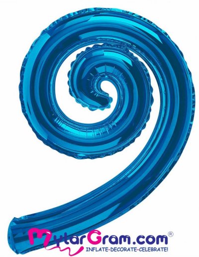 14" Spiral Blue Air Filled