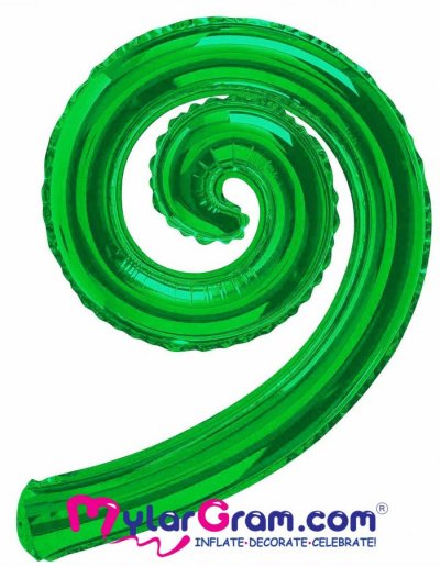 14" Spiral Green Air Filled