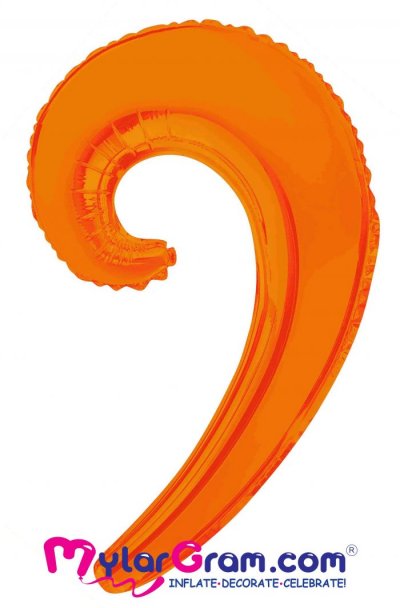 14" Half Spiral Orange Air Filled