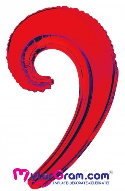 14" Half Spiral Red Air Filled