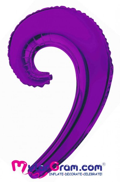 14" Half Spiral Purple Air Filled
