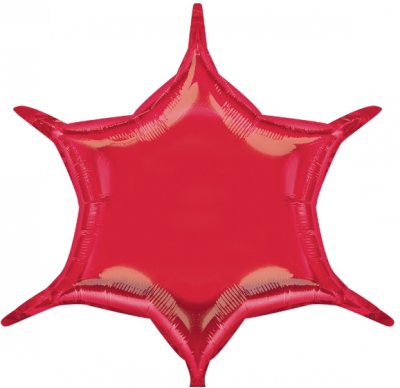 22" 6-Pointed Red Star