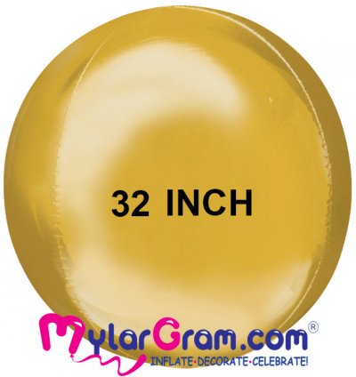 32" Gold Ball Shape 4D