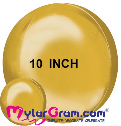 10" Gold Ball Shape 4D