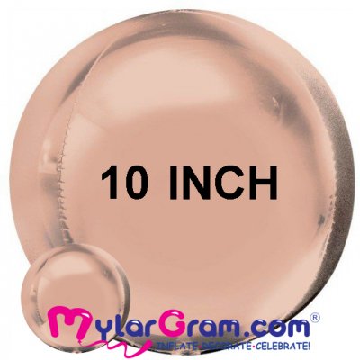 10" Rose Gold Ball Shape 4D 