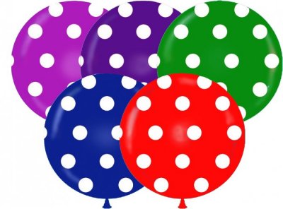 19" Dots Assorted Colors (50pcs)