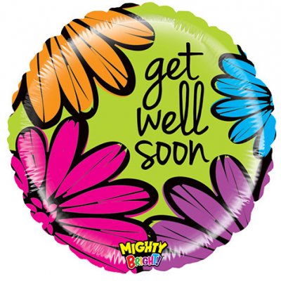 21" Get Well Soon Flowers Mighty Bright