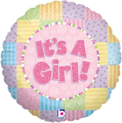 18" It's a Girl Patchwork