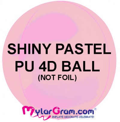 22" Shiny Pastel Light Pink Ball Shape 4D 