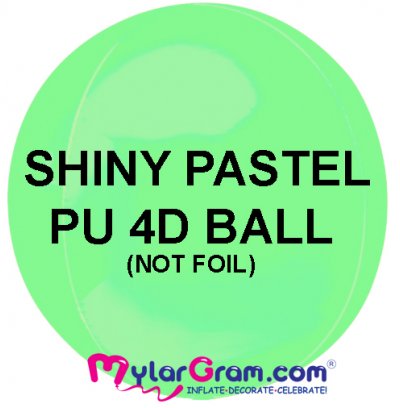 22" Shiny Pastel Light Green Ball Shape 4D 