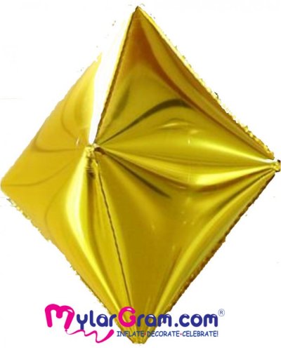 24" Gold Rhombus Shape 4D 
