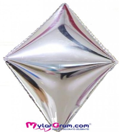 24" Silver Rhombus Shape 4D 