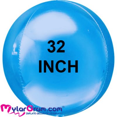 32" Light Blue Ball Shape 4D
