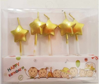Star Candles Chrome Gold (5)