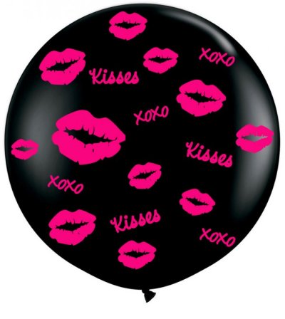 19" Kisses Neon Pink  (50pcs)