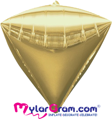 24" Chrome Gold Diamond Shape 4D