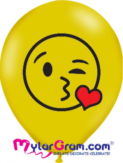 12" Emoji Kiss (100pcs)