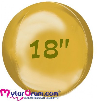 18" Gold Ball Shape 4D
