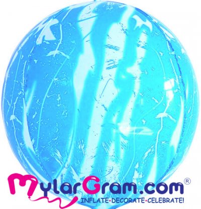 22" Blue Marble Ball Shape 4D
