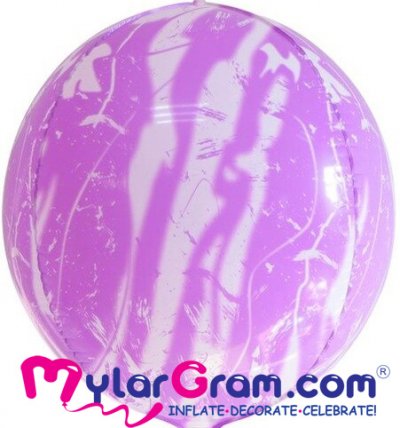 22" Purple Marble Ball Shape 4D