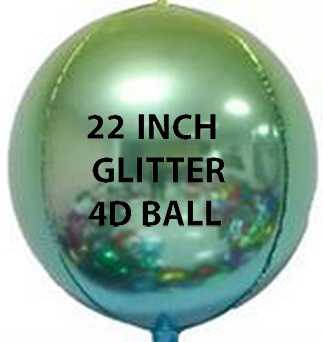 22" Green Glitter Ball Shape 4D