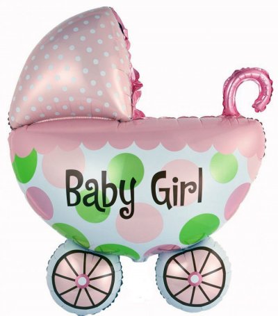 43" Baby Girl Carriage 