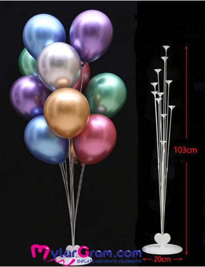 White Balloon Stand 103cm for 11 Airfilled Balloons