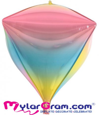 24" Rainbow  Diamond Shape 4D 