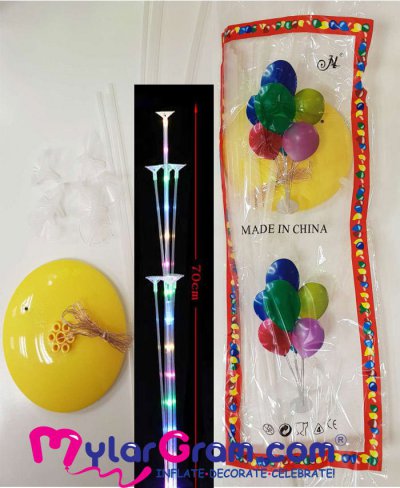 Plastic Balloon Stand 70cm LED 7 Airfilled Balloons