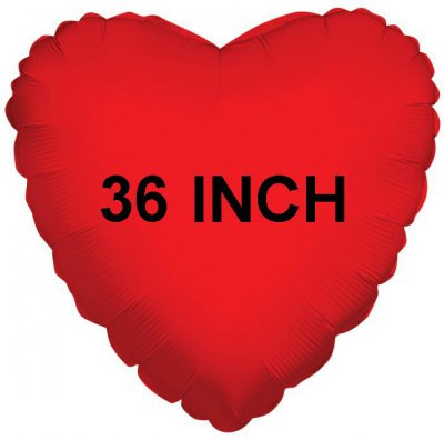 36" Metallic Red Heart