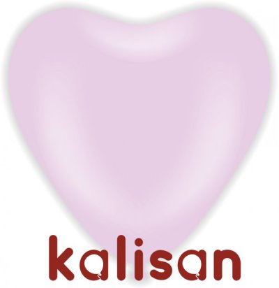 12" Heart Macroon Lilac 3003 KALISAN