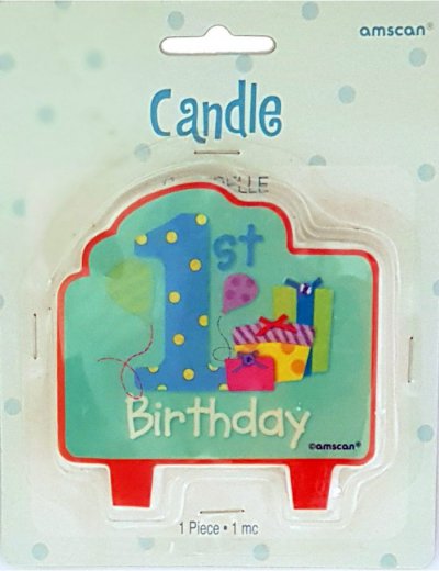 Large 1st Birthday Candle