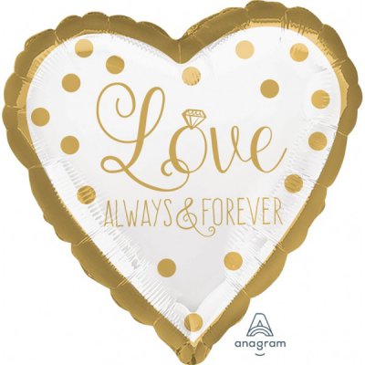 18" Love Heart Always & Forever  + Weight