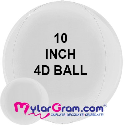 10" White Ball Shape 4D 