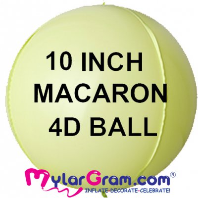 10" Macaron Light Green Ball Shape 4D 
