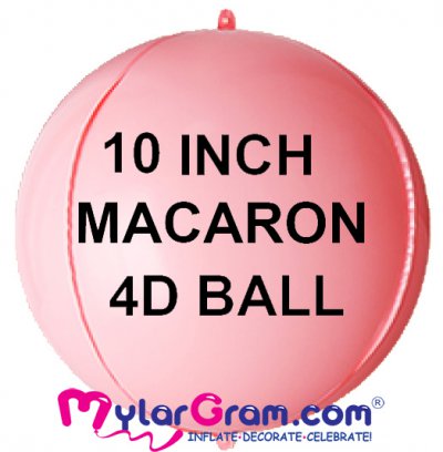 10" Macaron Light Pink Ball Shape 4D 