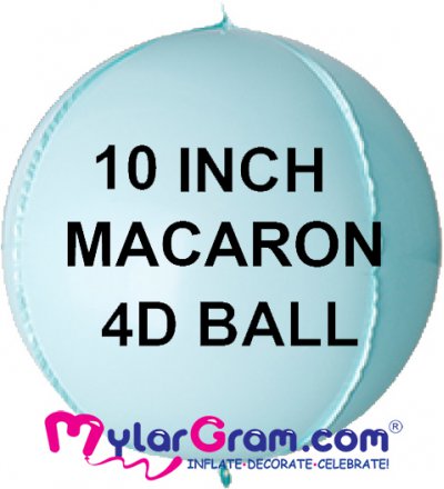 10" Macaron Light Blue Ball Shape 4D 